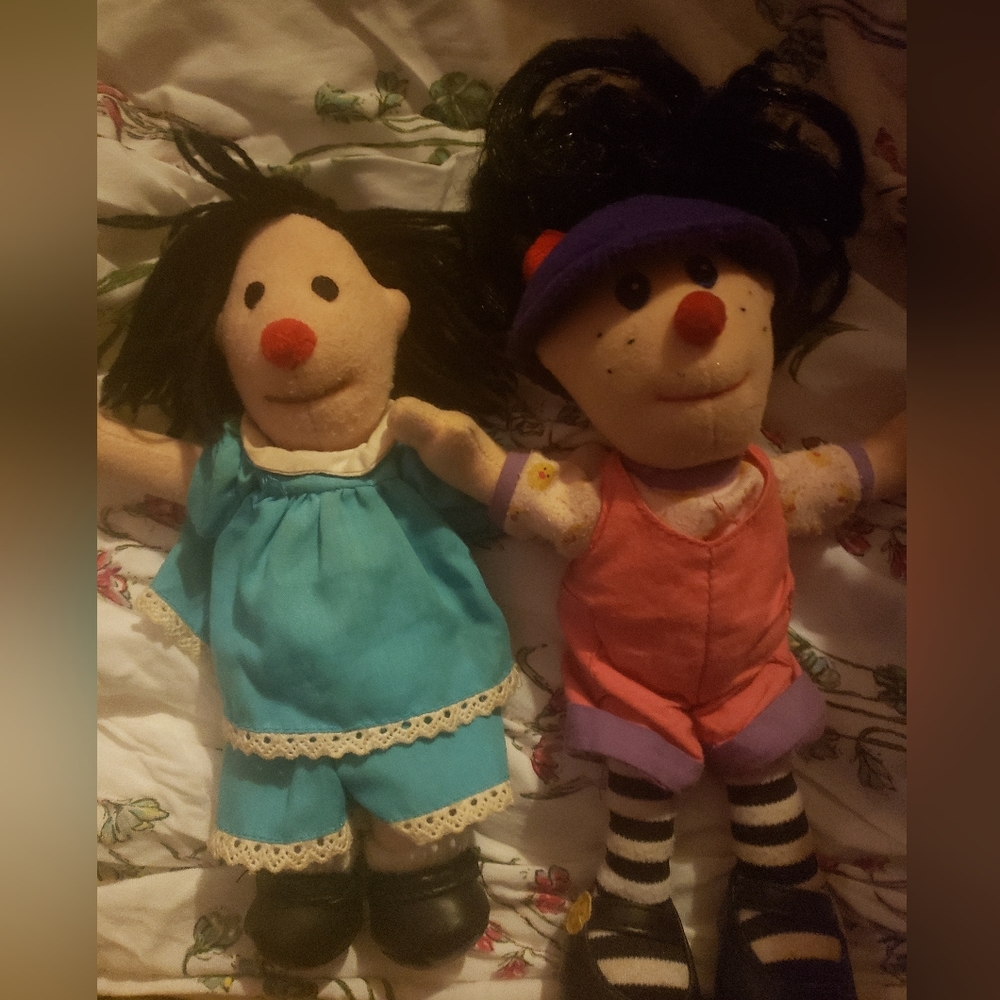 1997 Commonwealth The Big Comfy Couch 9" MOLLY & 10" LOONETTE Plush Dolls LOT 2